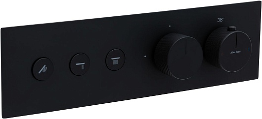 Allen Brau Смеситель для душа Liberty 5.33003-31 (с внутренней частью, 3 выхода) черный матовый – картинка-9